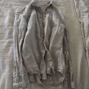 Jcrew cream linen top